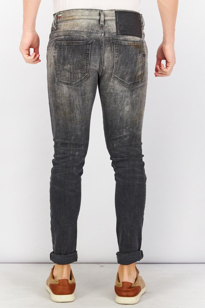 DIESEL جينز ضيق للرجال، غسيل أسود، غير قابل للتمدد - Image 4