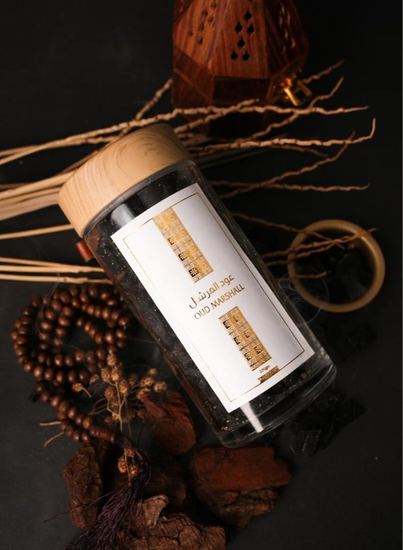 MISNAD Oud Marshall Muattar 100% Pure Oriental Oud Bakhoor | 220g Long Lasting Aroma | Premium Arabic Incense | Refreshing Scent Inspired by Nature - Image 3