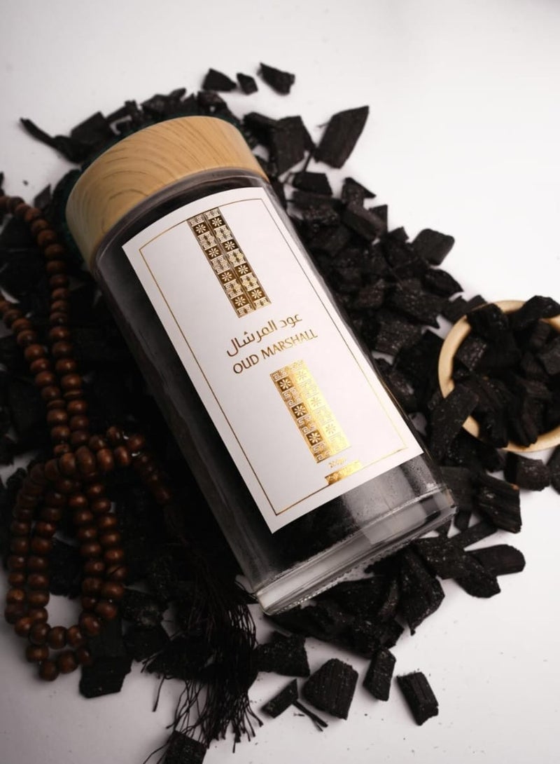 MISNAD Oud Marshall Muattar 100% Pure Oriental Oud Bakhoor | 220g Long Lasting Aroma | Premium Arabic Incense | Refreshing Scent Inspired by Nature - Image 2