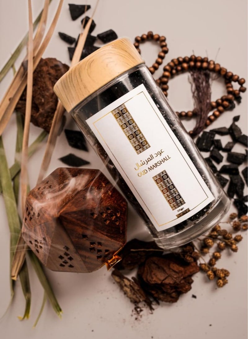 MISNAD Oud Marshall Muattar 100% Pure Oriental Oud Bakhoor | 220g Long Lasting Aroma | Premium Arabic Incense | Refreshing Scent Inspired by Nature - Image 4
