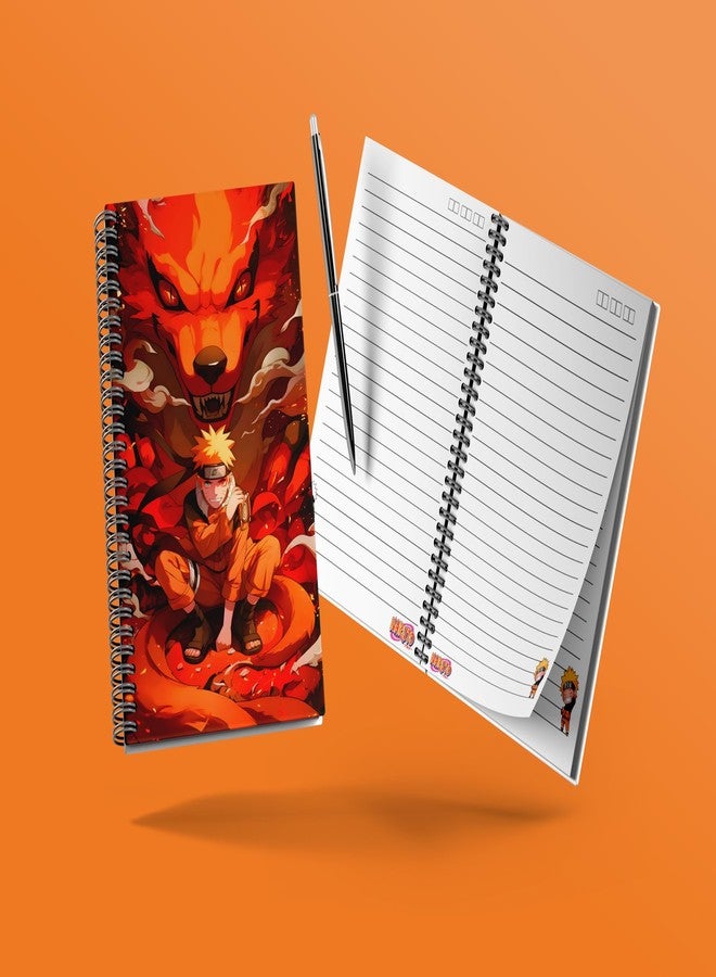 zenithink دفتر ملاحظات زينيثينك ناروتو أنيمي ويرو | ورق 80 جرامًا للمتر المربع مع غلاف مقوى 350 جرامًا للمتر المربع | مسطر بخطوط مفردة | 160 صفحة | مقاس A5 | تجليد ويرو | متعدد الاستخدامات للمدرسة والمنزل والمكتب | - Image 4