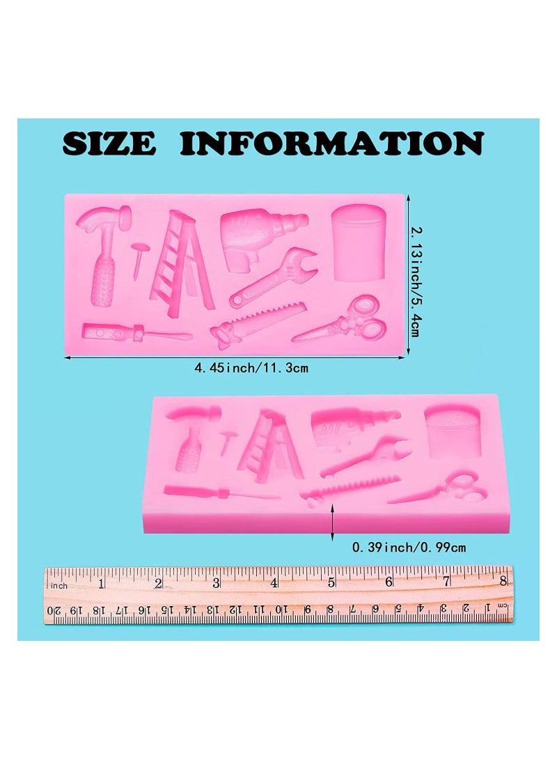 نيبمينينت 2 Pieces Hand Tools Silicone Mold 3D Sugar Chocolate Fondant Molds Mini Cupcake Cookie Decorating Desserts Cake Topper Decorations - Image 2