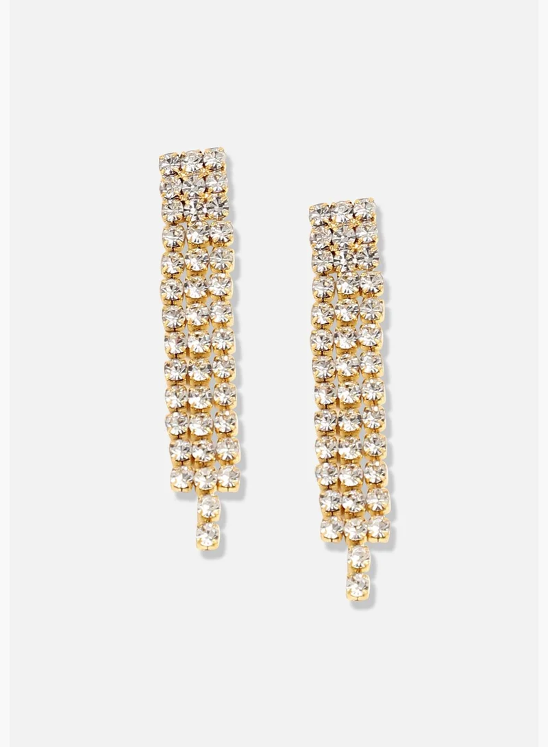 SOHI Silver Plated Designer Party Necklace and Earring Set For Women
