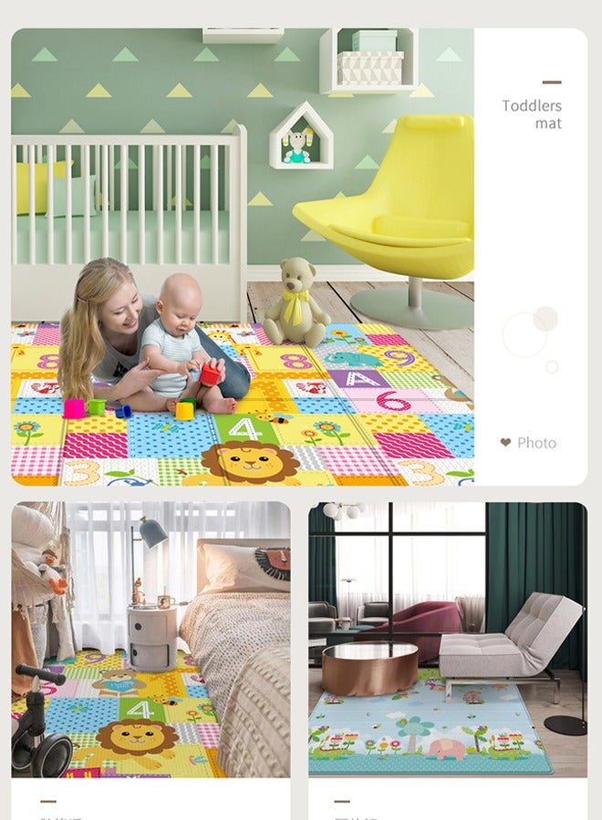 Aikenn Baby Play Mat,Reversible Baby Play Mat Baby Mat For Floor,Foldable Baby Play Mat,Soft Cushioning Foam Play Mats For Babies And Toddlers, Washable Baby Crawling Mat,For Baby To Play On Floor Bedroom Nursery Playroom(200*180*1cm) - Image 5