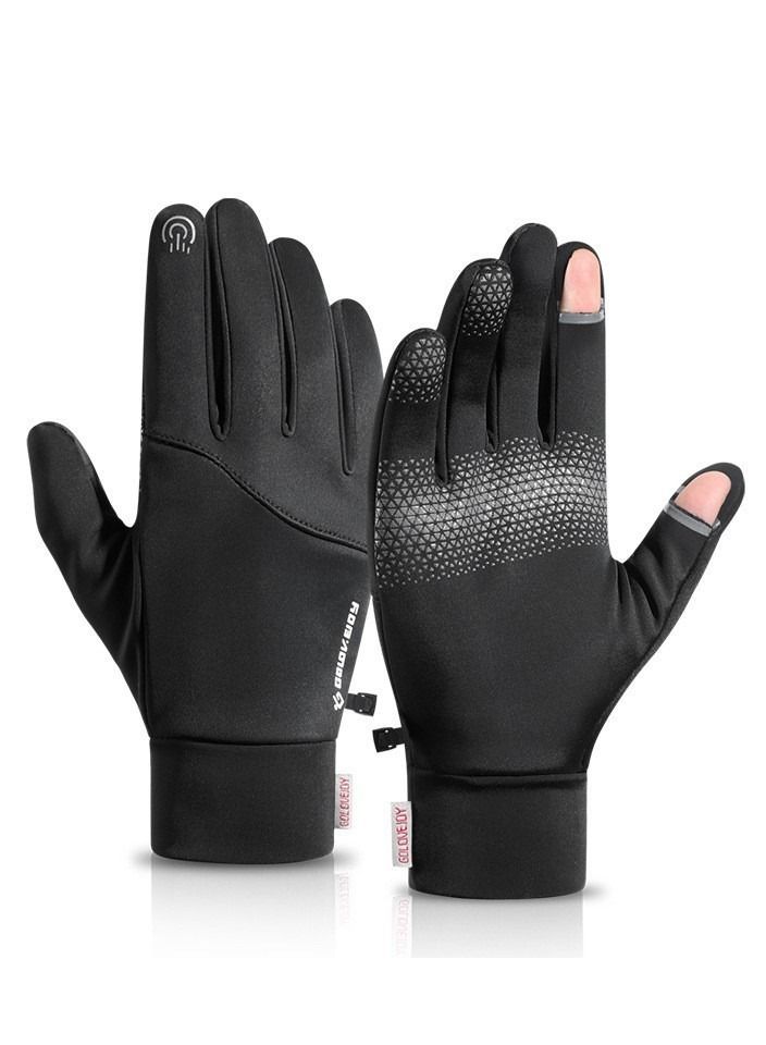 Golovejoy Suitable For Cycling In Winter Warm And Plush Gloves 