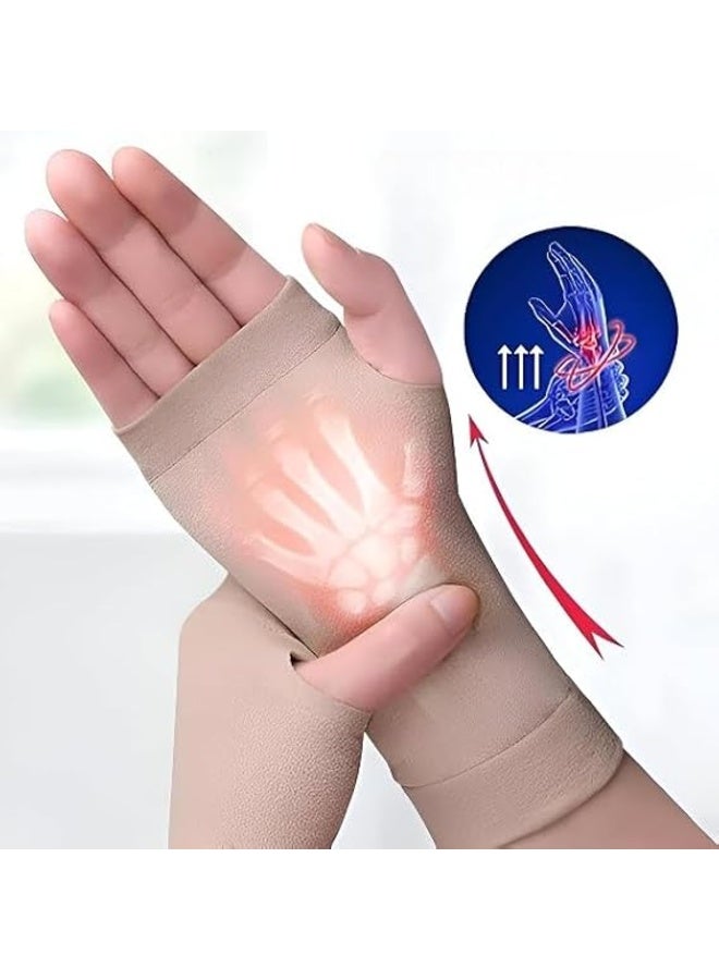 كم جل للمعصم واليد - تصميم مريح يساعد على دعم منطقة المعصم أثناء استخدام الكمبيوتر والموبايل لفترات طويلة ومناسب للاستخدام اليومي والعمل والأنشطة المختلفة (W) - Image 1
