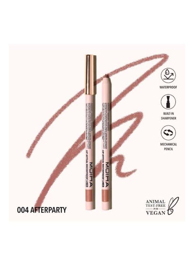 Moira Lip Appeal Waterproof Liner 004 Afterparty 0.6g - Image 4