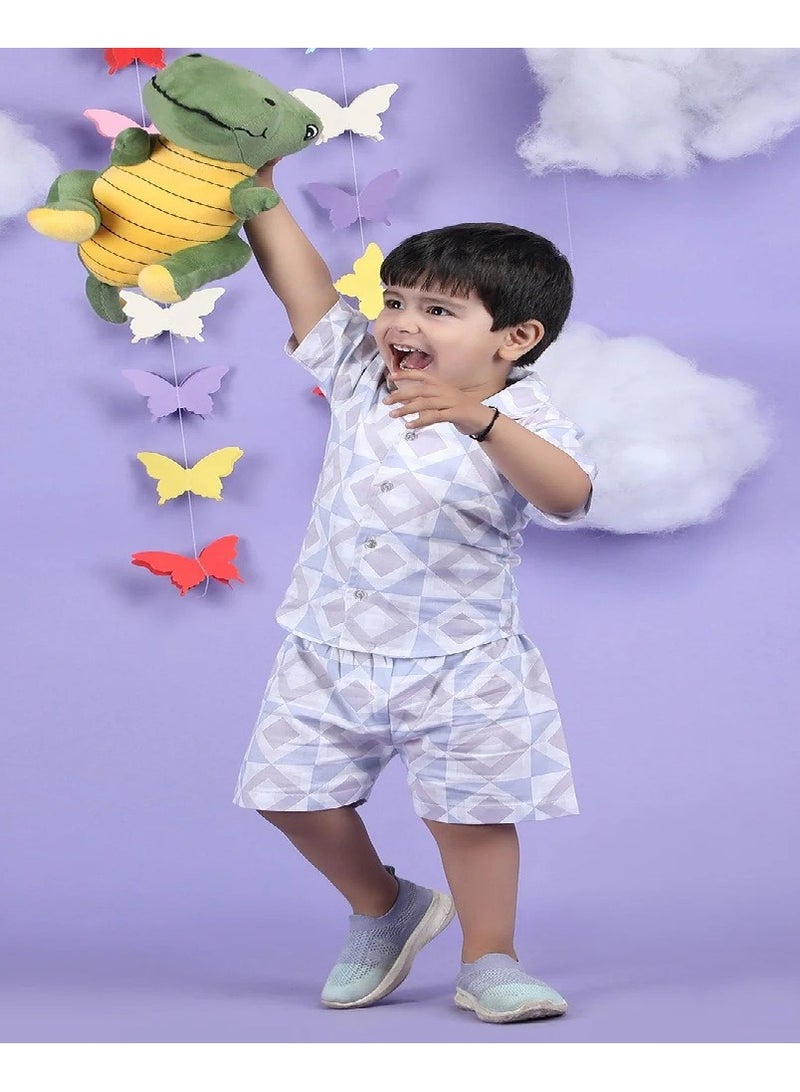بولكاتوتس طقم منسق بأكمام نصفية من Polka Tots - أرجواني - Image 1