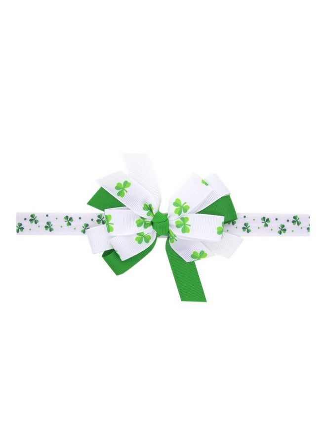 JustMyDress - JustMyDress St. Patricks Day Baby Elastic Knitted Crochet Ribbon Hair Bow Headbands JHSP03 (2 Pcs-A) - Image 1