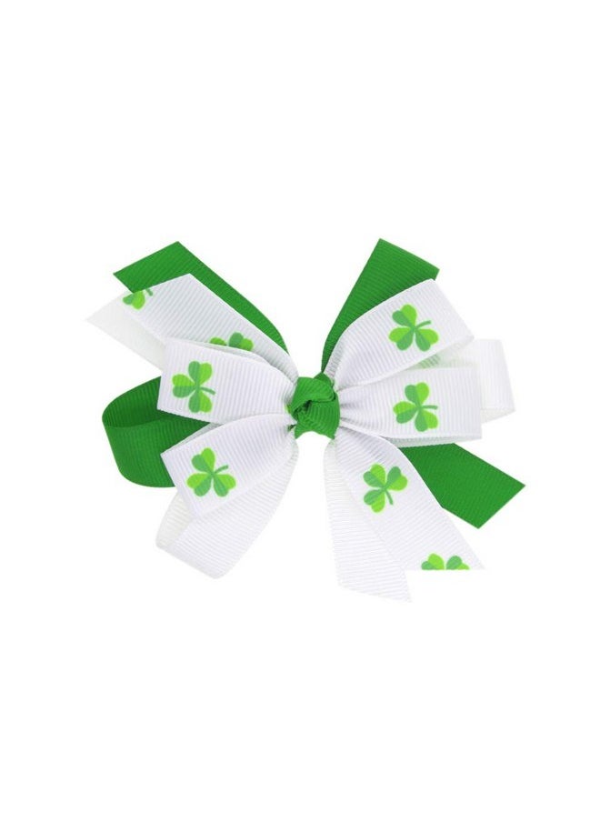 JustMyDress - JustMyDress St. Patricks Day Baby Elastic Knitted Crochet Ribbon Hair Bow Headbands JHSP03 (2 Pcs-A) - Image 1
