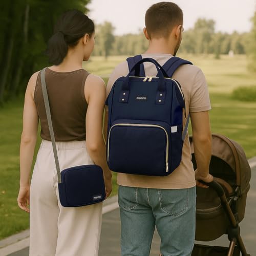 MAMMA Diaper Bag for Mothers for Travel | Baby Bag for Mother Travel, Diaper Bags for Mom and Hospital Bag for Delivery Women Includes Small Diaper Handbag for Day Outings with 9 Month Warranty - Image 2