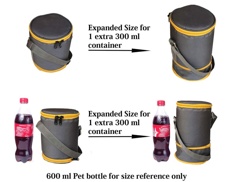 FOONTY Double Decker Waterproof Lunch Bag/Lunch Box(Grey,7060) - Image 5