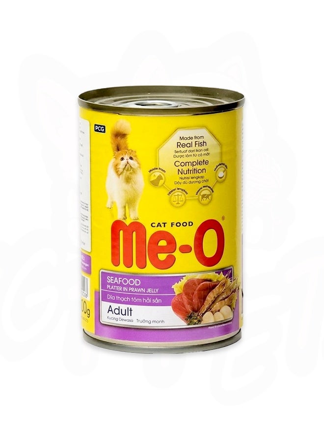 Seafood Platter In Prawn Jelly Adult Cat Food Can - 400 G