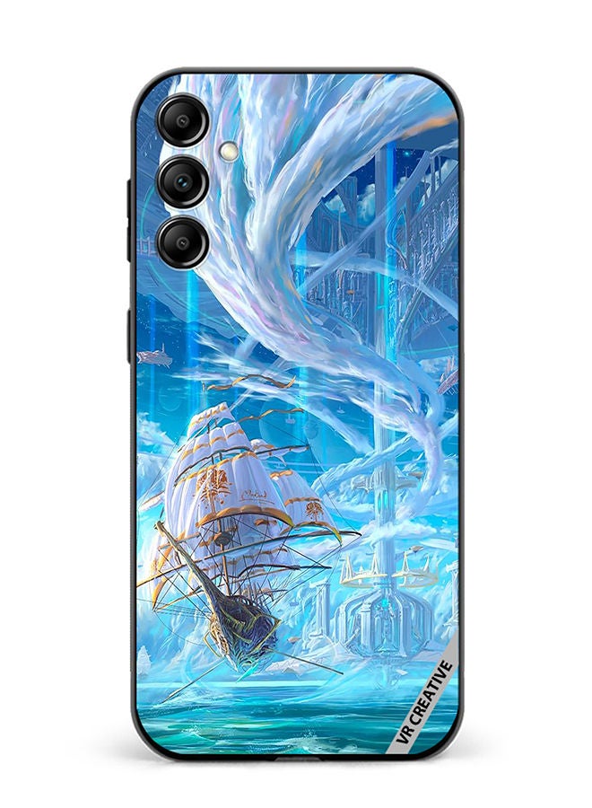 Protective Case Cover For Samsung Galaxy A34 Castle With Clouds Design Multicolour