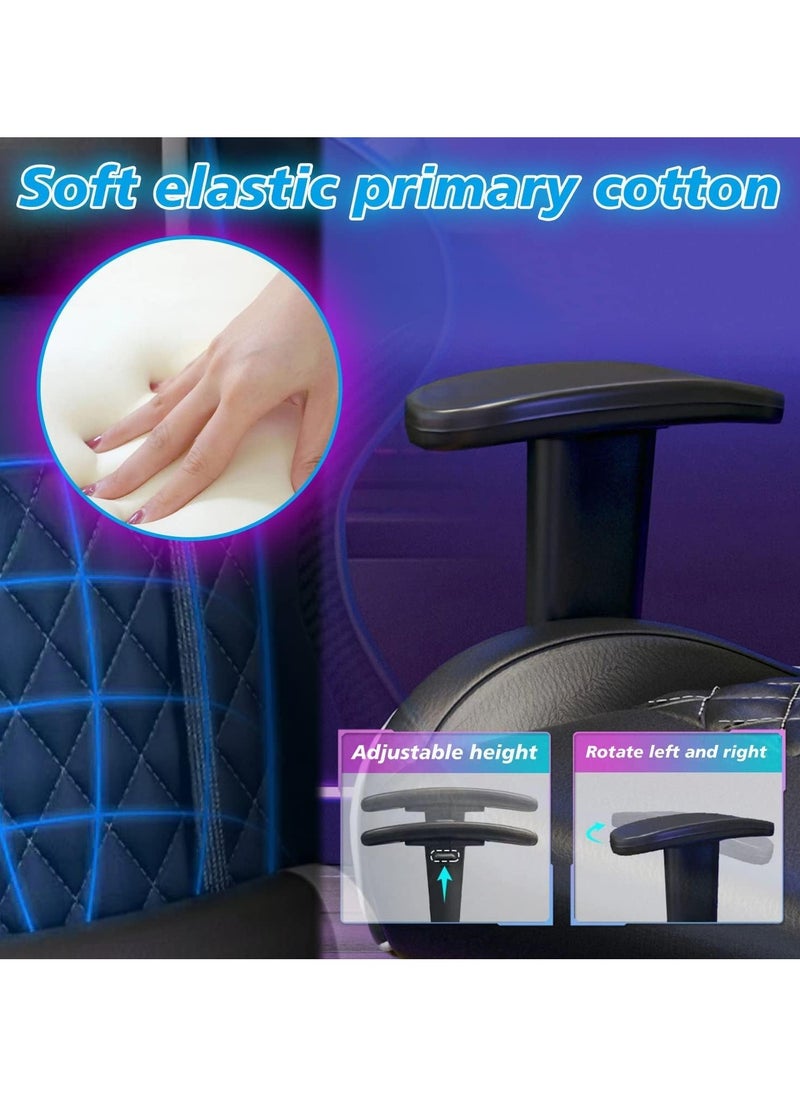 Chulovs Gaming Chair, Ergonomic Computer Gaming Chair with Footrest, Massage Lumbar Video Game Chairs, Adult Office Gamer Chair with Adjustable Seat Height and Backrest  - Image 4