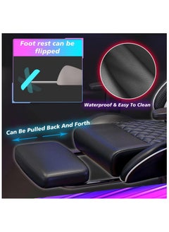 Chulovs Gaming Chair, Ergonomic Computer Gaming Chair with Footrest, Massage Lumbar Video Game Chairs, Adult Office Gamer Chair with Adjustable Seat Height and Backrest  - Image 5