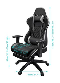 Chulovs Gaming Chair, Ergonomic Computer Gaming Chair with Footrest, Massage Lumbar Video Game Chairs, Adult Office Gamer Chair with Adjustable Seat Height and Backrest  - Image 2