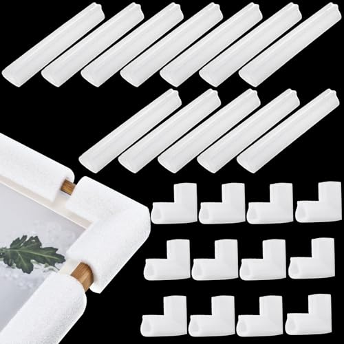 Landical 24 Pcs TV Moving Foam Corner Protectors Mirror Picture Frame Shipping Moving Packaging Protection Cushioning Foam Sets Corner Furniture Edge Protectors Shipping for Photo Artwork - Image 1