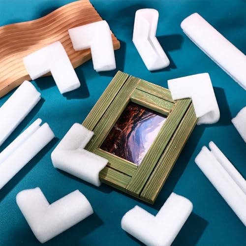 Landical 24 Pcs TV Moving Foam Corner Protectors Mirror Picture Frame Shipping Moving Packaging Protection Cushioning Foam Sets Corner Furniture Edge Protectors Shipping for Photo Artwork - Image 5
