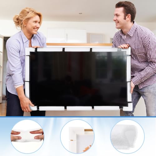 Landical 24 Pcs TV Moving Foam Corner Protectors Mirror Picture Frame Shipping Moving Packaging Protection Cushioning Foam Sets Corner Furniture Edge Protectors Shipping for Photo Artwork - Image 4