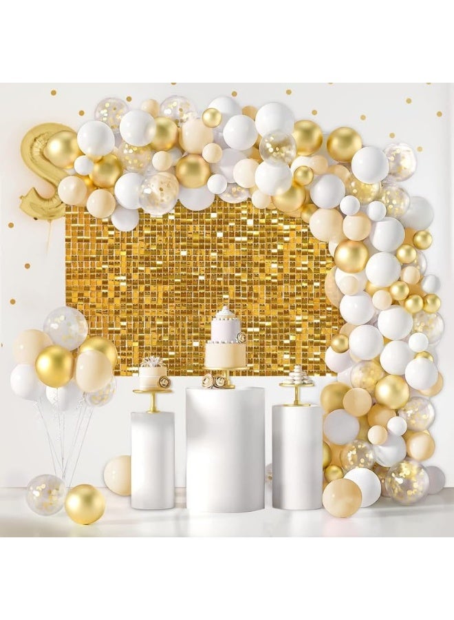 خلفية جدارية لامعة 24 قطعة من الألواح الجدارية، حامل جدار لامع، ألواح جدارية مربعة لامعة، زينة خلفيات الصور، ألواح لامعة بمقاس 30X30 سم لحفلات عيد الميلاد، الذكرى السنوية، الخطوبة - Image 4