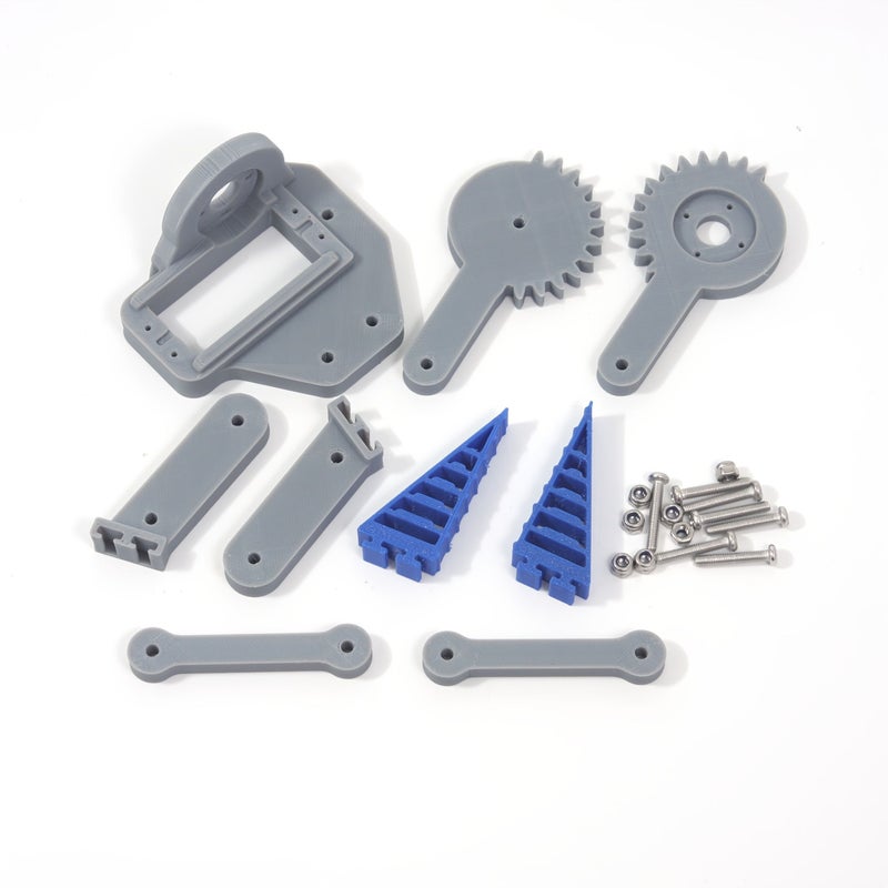 م gripper روبوتي مرن رمادي اللون بنمط المحاكاة الحيوية، مناسب لمشروع STEM التعليمي DIY للذراع الروبوتية. - Image 5