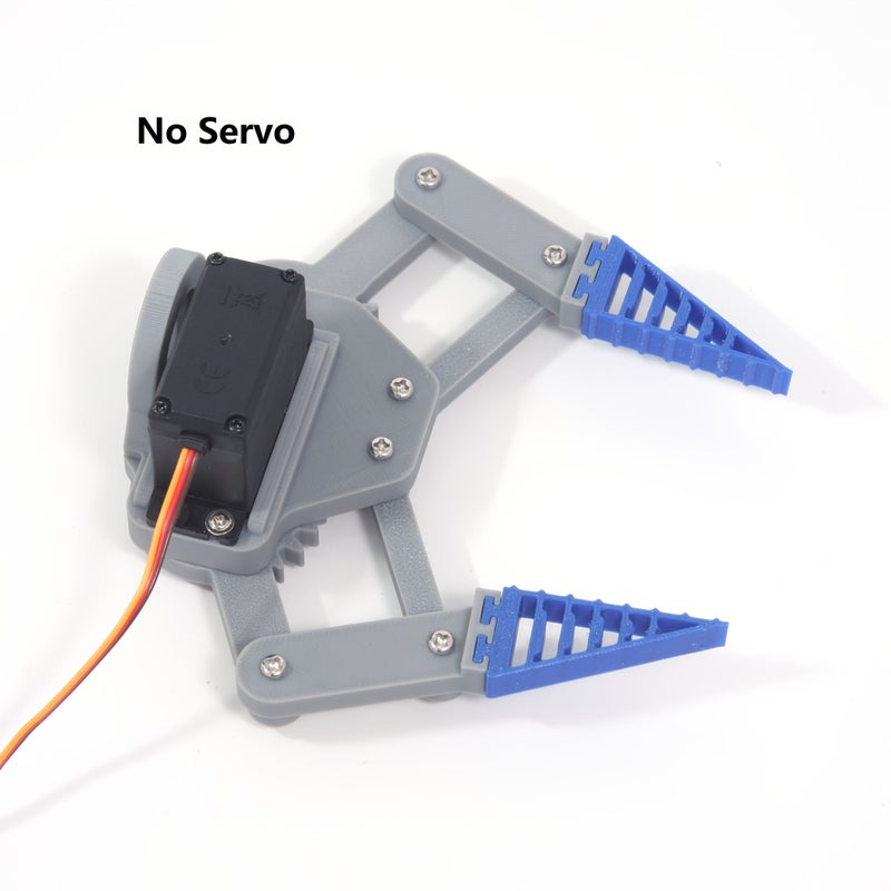 م gripper روبوتي مرن رمادي اللون بنمط المحاكاة الحيوية، مناسب لمشروع STEM التعليمي DIY للذراع الروبوتية. - Image 1