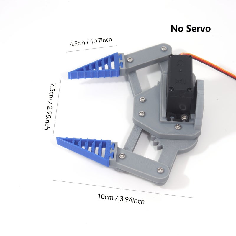 م gripper روبوتي مرن رمادي اللون بنمط المحاكاة الحيوية، مناسب لمشروع STEM التعليمي DIY للذراع الروبوتية. - Image 2