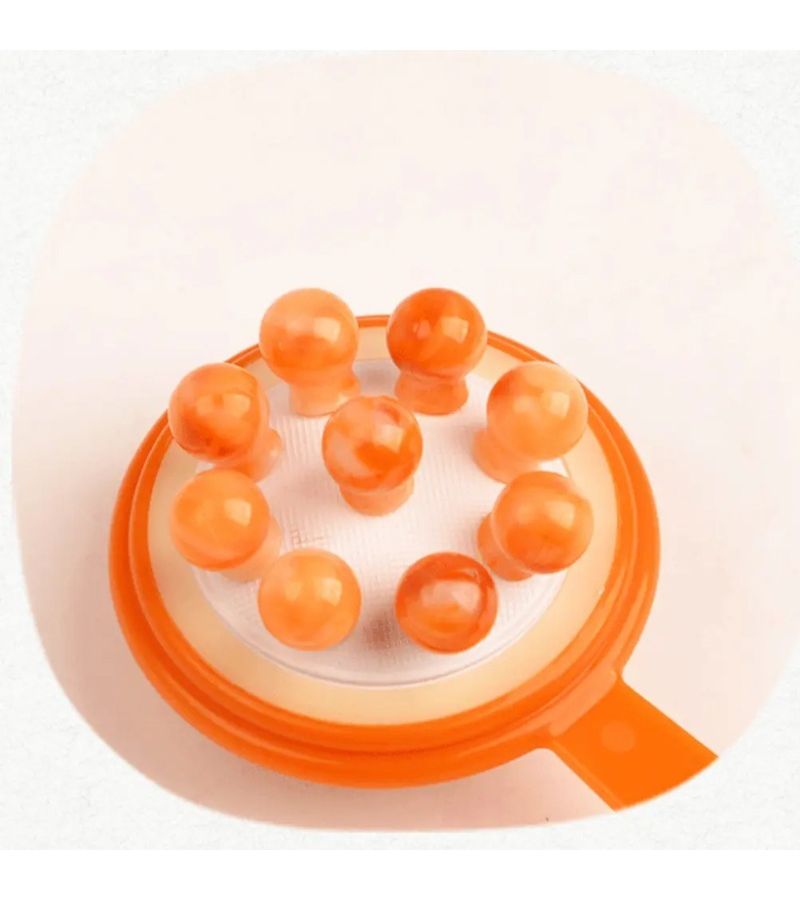 Orange Air Cushion Nine Bead Massage Hammer For Back Neck Tapping Stick - Image 2