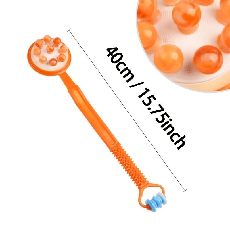 Orange Air Cushion Nine Bead Massage Hammer For Back Neck Tapping Stick - Image 3
