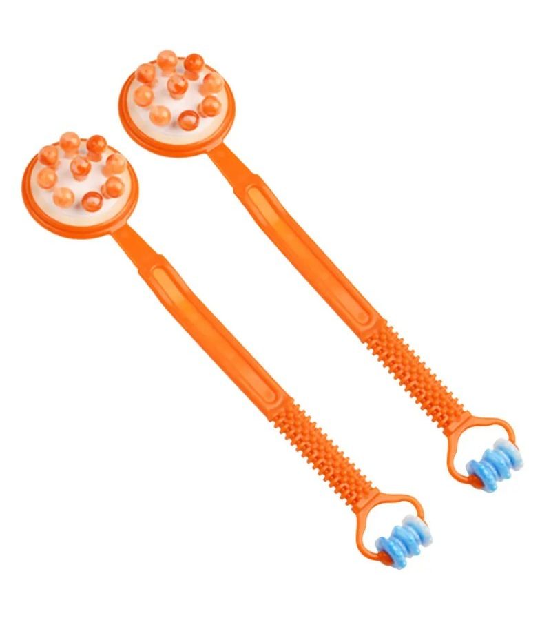 Orange Air Cushion Nine Bead Massage Hammer For Back Neck Tapping Stick - Image 1