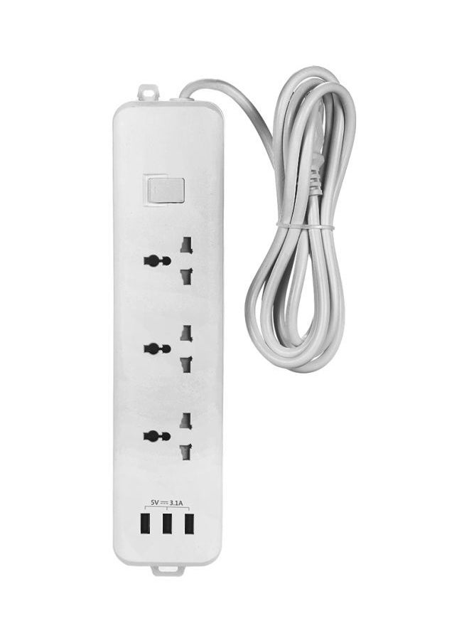 NIBEMINENT Multi-Outlet Power Strip White  - Image 1