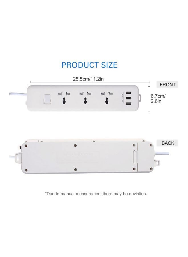 NIBEMINENT Multi-Outlet Power Strip White  - Image 5