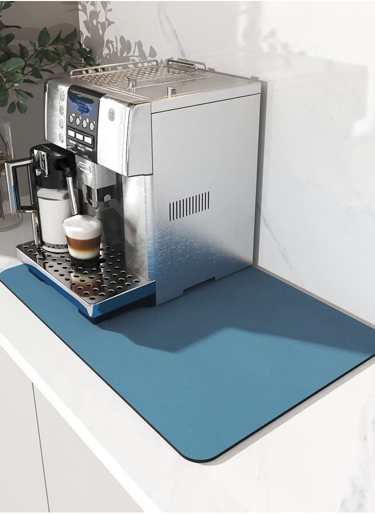 MIXDE - Coffee Mat 50x60cm Hide Stain Rubber Backed Absorbent Dish Drying Mat for Kitchen Counter-Coffee Bar Accessories Fit Under Coffee Maker Coffee Machine Coffee Pot Espresso Machine - Image 1