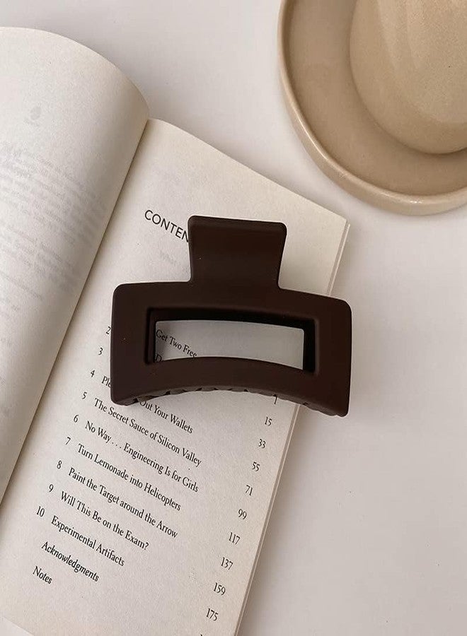 كرونيكس مجموعة مشابك شعر مستطيلة كبيرة من CHRONEX، 3 قطع، مانعة للانزلاق، للنساء، لون محايد، 4.1 بوصة، مشابك شعر كبيرة - Image 4