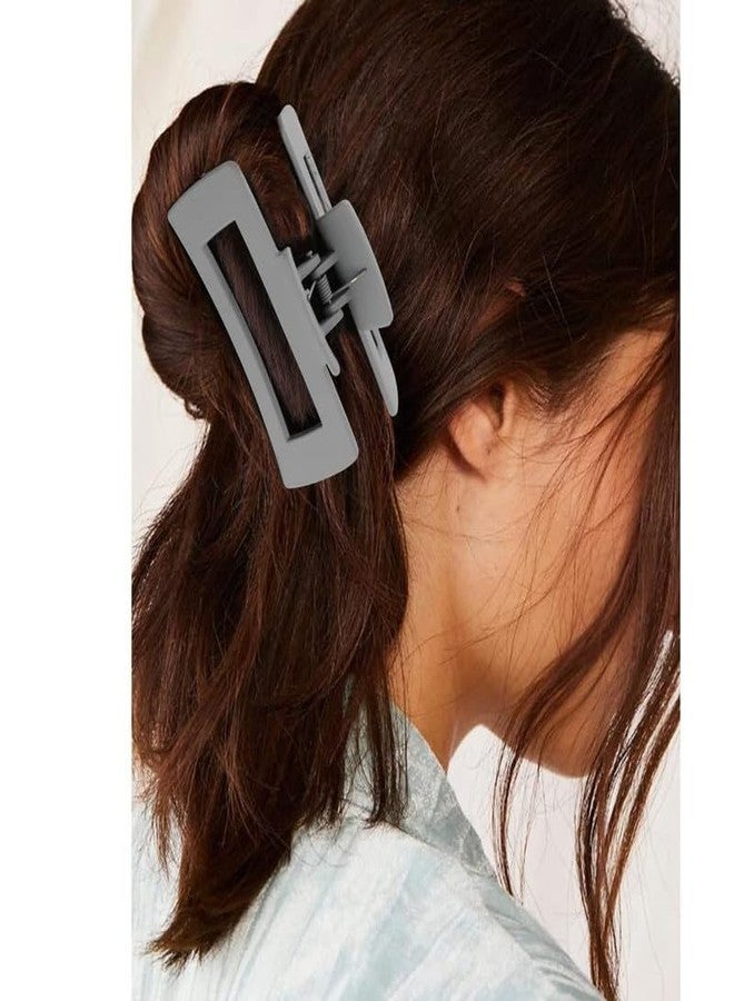 كرونيكس مجموعة مشابك شعر مستطيلة كبيرة من CHRONEX، 3 قطع، مانعة للانزلاق، للنساء، لون محايد، 4.1 بوصة، مشابك شعر كبيرة - Image 5