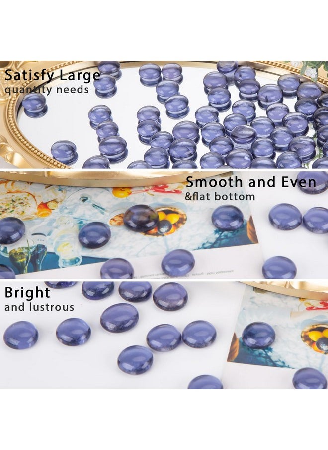 DomeStar DomeStar 1LB Flat Glass Marbles, Purple Decorative Marbles for Vases Aquarium Pebbles Fish Tank Rocks Vase Fillers DIY Crafts Table Scatter Decor  - Image 3