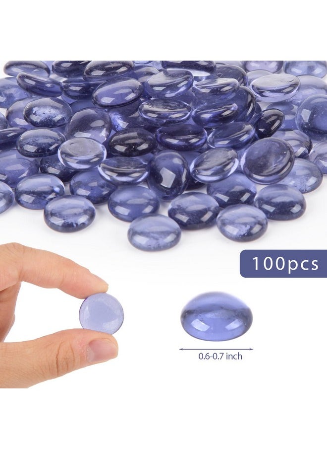 DomeStar DomeStar 1LB Flat Glass Marbles, Purple Decorative Marbles for Vases Aquarium Pebbles Fish Tank Rocks Vase Fillers DIY Crafts Table Scatter Decor  - Image 2