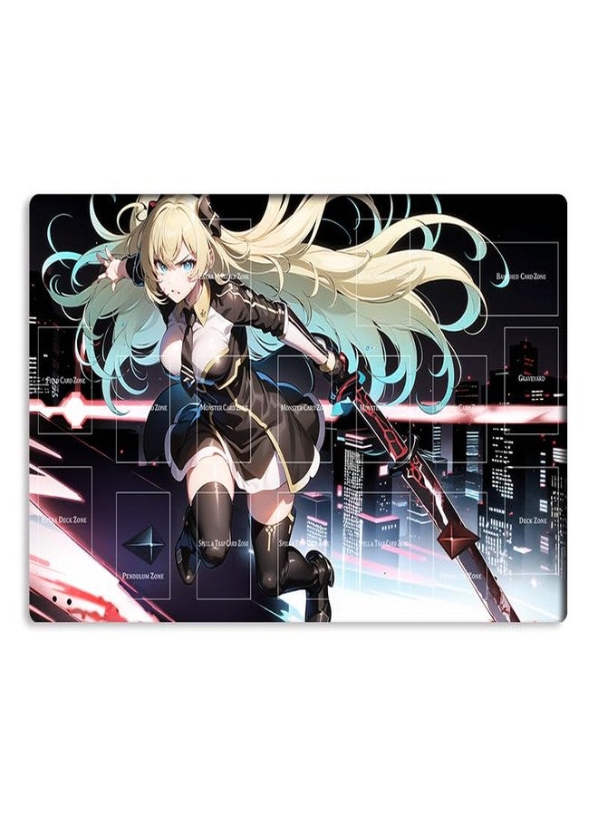 Mlikemat New Mlikemat Playmat Sky Striker Ace - Raye TCG CCG OCG Trading Card Game Mat with Zones + Free Bag (ZD014-620-A) - Image 1