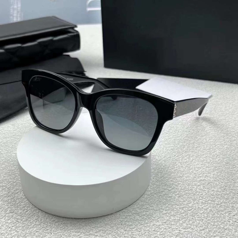Generic Cross-border new style small pearl sunglasses 5482 plate box sunglasses fashion high color UV protection Black