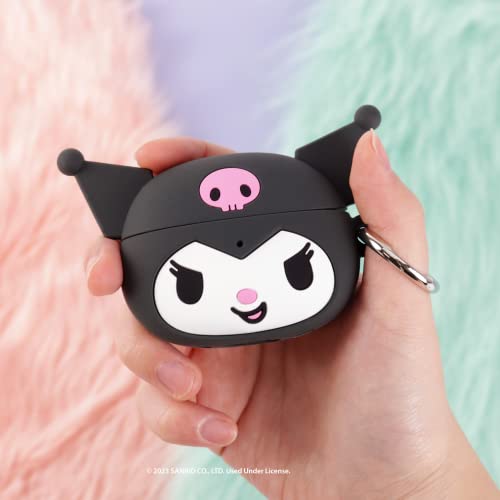 iFace Hello Kitty and Friends Cute Case [ Compatible with AirPods Pro 2 ] - Kawaii Silicone Protective Cover [Carabiner Clip Included] [Wireless Charging Compatible] – Kuromi - Image 3
