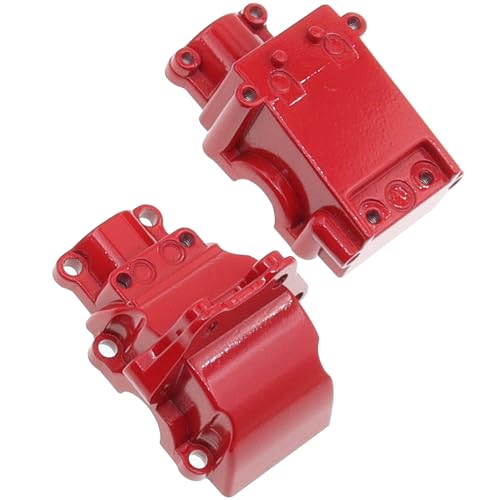 Treehobby 2PCS Metal Front and Rear Differential Gearboxes Housing Cover Compatible with WLtoys 1/14 144010 144001 144002 1/12 124016 124017 124018 124019 RC Car Upgrades Parts (Red) - Image 5