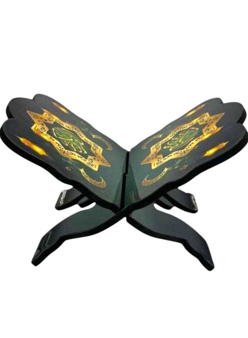Toy Box Foldable Wooden Quran Holder Stand 23x33x0.9cm - Image 1