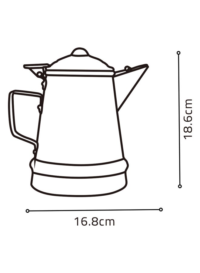 AL SANIDI Aluminum milk pot or pitcher Coffee pot Silver capacity 1.2 L  - Image 5