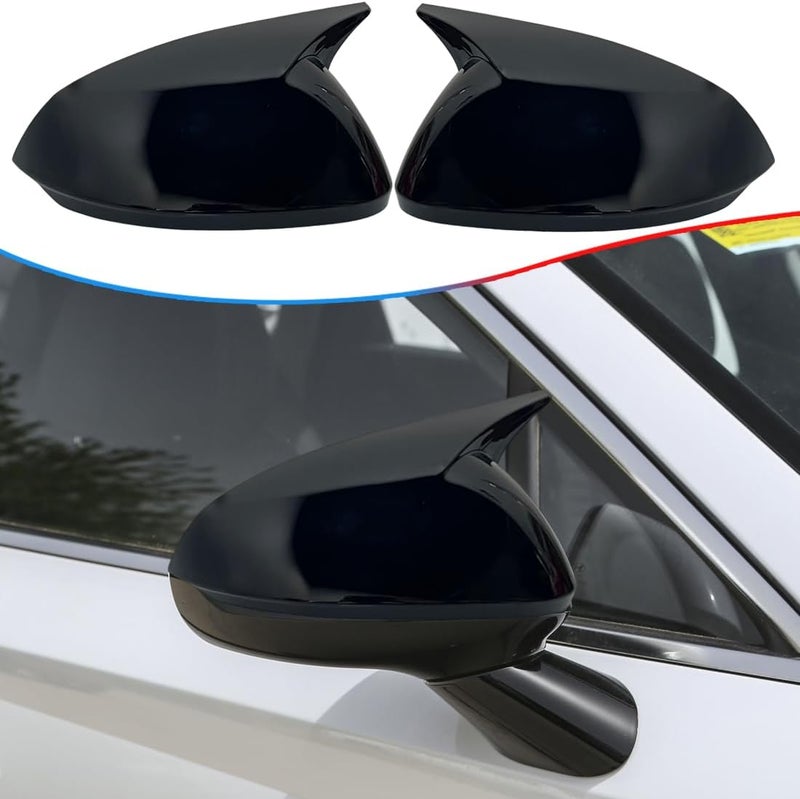 MUXEE Side Mirror Cover for Hyundai Sonata 2024 2025 - Bright Black, 2PCS Turn Signal Housing Accessories - Image 1