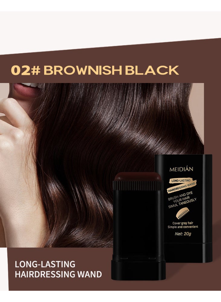 MEIDIAN 2 in 1 Instant Hair Color Stick, Waterproof and Sweat Proof Hair Dye Stick, Portable Touch-Up Hair Sticks With Comb for Women Men - Image 4