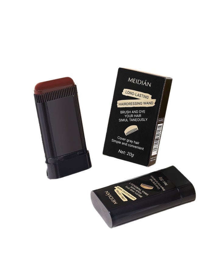 MEIDIAN 2 in 1 Instant Hair Color Stick, Waterproof and Sweat Proof Hair Dye Stick, Portable Touch-Up Hair Sticks With Comb for Women Men - Image 1