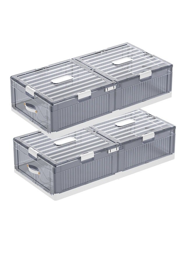 إن كي أكس صندوق تخزين تحت السرير بتصميم الدرج والعجلات لتوفير المساحة - Image 1