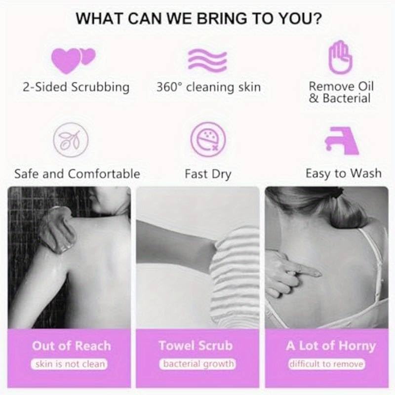 FIGMENT Soft Silicone Bath Body Brush For Men and Women, Deep Nourishing Cleansing, Exfoliation, Dirt Removal, BPA-Free, Back Scrubber, Lather Boosting Bristle, No-Slip Grip, Multicolor (Combo, 2 Pcs) - Image 3