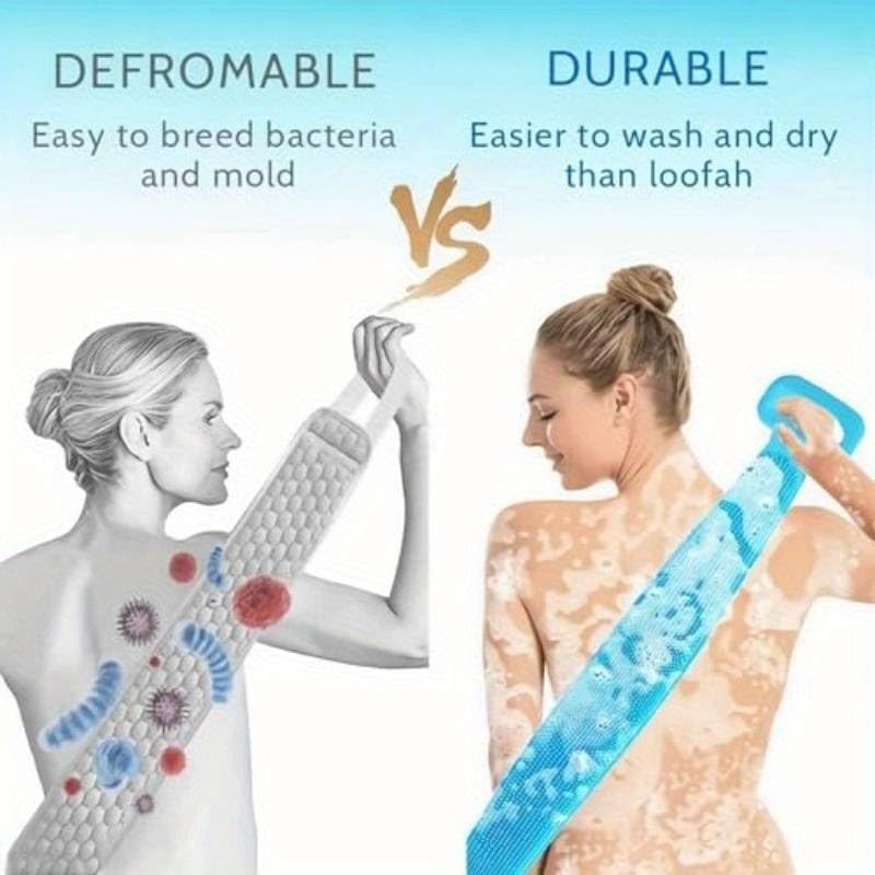 FIGMENT Soft Silicone Bath Body Brush For Men and Women, Deep Nourishing Cleansing, Exfoliation, Dirt Removal, BPA-Free, Back Scrubber, Lather Boosting Bristle, No-Slip Grip, Multicolor (Combo, 2 Pcs) - Image 2